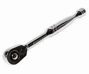 Ключ трещотка 1/4" 72 зуба 130мм с мини-головкой, металлическая рукоятка JTC